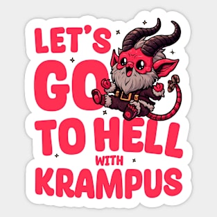 Let's go to hell with Krampus Sticker